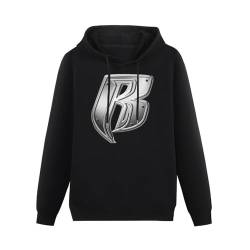 BmxauZ Ruff Ryders Rap Hip Hop Black Printing Graphic Mens Sweatshirts Unisex Hooded L von BmxauZ