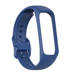 Armband Kompatibel mit Samsung Galaxy Fit 2 Armbänder,weichem Silikon Armband,Armschmuck,Atmungsaktives Buntes Uhrenarmband Sportarmband Erstatzband mit Schließe für Galaxy Fit2 SM-R220 (Navy blau) von BoLuo