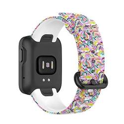 Armband für Xiaomi Mi Watch Lite/Redmi Watch,Silikon Ersatzband Armband Verstellbares Weiches Silikonband,Uhrenarmband Armbänder Sports Wrist Strap für Xiaomi Mi Watch Lite/Redmi Watch (Graffiti) von BoLuo