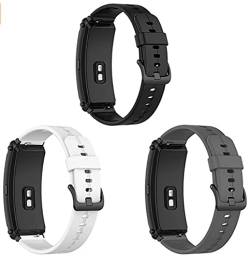 BOLUO 16mm Width Uhrenarmbänder für Huawei Watch Fit Mini Band,3 Stück Silikon Ersatzband Silikonband Strap, Uhrenarmband Armbänder Bracelet für Huawei TalkBand B6/TalkBand B3 Accessories (Farbe 2) von BoLuo