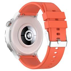 BoLuo 20mm Uhrenarmbänder für Huawei Watch GT3 Pro 43mm/ Huawei Watch GT3 42mm /Huawei Watch GT2 42mm,Silikon Ersatzband Uhrenarmband Armbänder für Coros Pace 2 /Coros Apex 42mm /Ticwatch E3 (Orange) von BoLuo