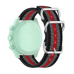 BoLuo 20mm Uhrenarmbänder für Omega Swatch, Nylon Ersatzband Uhrenarmband Armband für Garmin Venu 2 Plus/Vivomove Sport/Venu SQ/Huawei Watch GT3 42mm/ Coros Pace 2 /Coros Apex 42mm (rot grau) von BoLuo