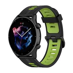 BoLuo 22 mm Uhrenarmband für Huawei Watch GT Runner/Watch GT3 46 mm, Silikon, Armband mit Verschluss, für Huami Amazfit GTR 3/Amazfit GTR 3 Pro/Amazfit GTR 2, Silikon von BoLuo