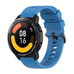 BoLuo 22mm Uhrenarmbänder für Xiaomi Mi Watch S1 Active Band, Silikon Ersatzband Uhrenarmband Armbänder für Xiaomi Mi Watch S1/ MI Watch Color 2 / Mi Watch Sport/Mi Watch Color Watch (Blau) von BoLuo