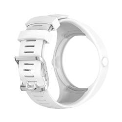 BoLuo Armband Kompatibel mit Polar M200,Silikon Ersatzband Watch Armband Verstellbares Weiches Silikonband Strap,Uhrenarmband Armbänder Sports Wrist Strap für Polar M200 GPS Running Watch (Weiß) von BoLuo