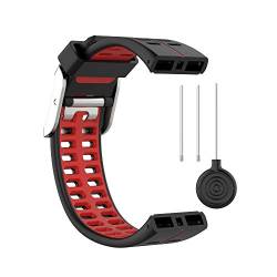 BoLuo Armband Kompatibel mit Polar V800,Silikon Ersatzband Watch Armband Verstellbares Weiches Silikonband Strap,Uhrenarmband Armbänder Sports Wrist Strap für Polar V800 GPS sports watch (rot) von BoLuo