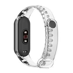 BoLuo Armband für Xiaomi Mi Band 6,Transparent Silikon Ersatzband Armband Loop with Gradient Color Silikonband Strap,Uhrenarmband Armbänder Bracelet für Xiaomi Mi Band 6/5 /6 NFC /5 NFC (klar) von BoLuo