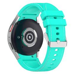 BoLuo Uhrenarmbänder für Galaxy Watch 5 40mm 44mm / Watch 5 Pro Armbänder, Silikon Ersatzband Armband Uhrenarmband Uhrarmband Strap für Galaxy Watch 4 40mm 44mm/Watch 4 Classic 42mm 46mm (türkis) von BoLuo