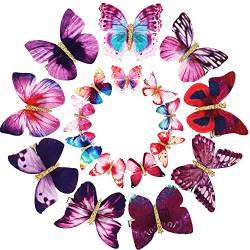 18 Stücke Schmetterling Haarspangen Glitter Haarspangen Schmetterling Schnappen Haarspangen für Jugendliche Frauen Haarschmuck (Elegante Stile) von Boao