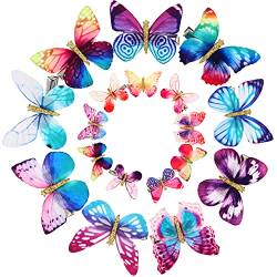 18 Stücke Schmetterling Haarspangen Glitter Haarspangen Schmetterling Schnappen Haarspangen für Jugendliche Frauen Haarschmuck (Entzückende Stile) von Boao