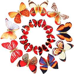 18 Stücke Schmetterling Haarspangen Glitter Haarspangen Schmetterling Schnappen Haarspangen für Jugendliche Frauen Haarschmuck (Frische Stile) von Boao