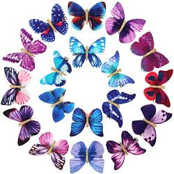 18 Stücke Schmetterling Haarspangen Glitter Haarspangen Schmetterling Schnappen Haarspangen für Teenager Frauen Haarschmuck (Geheimnisvolle Stile) von Boao