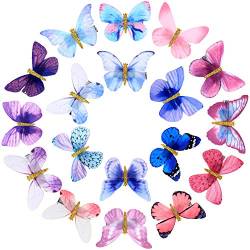 18 Stücke Schmetterling Haarspangen Glitzer Haarspangen Schmetterling Snap Haarspangen für Jugendliche Damen Haarschmuck (Farbe Set 2) von Boao