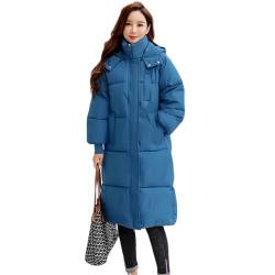 Boapond Damen Mäntel Damen Wintermantel Damen Warmer Lang Jacke Elegant Outdoor Steppmantel Lang mit Kapuze Baumwolljacke Winterparka Mantel von Boapond