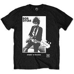 Bob Dylan Herren Blowing in The Wind T-Shirt, Schwarz, XXL von Bob Dylan