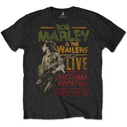 Bob Marley Herren Rastaman Vibration Tour 1976 T-Shirt, Schwarz, XXL von Bob Marley