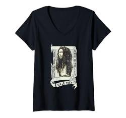 Bob Marley Legend Schriftrolle T-Shirt mit V-Ausschnitt von Bob Marley