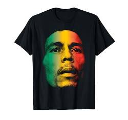 Bob Marley Official Rasta Fade Gradient Face T-Shirt von Bob Marley