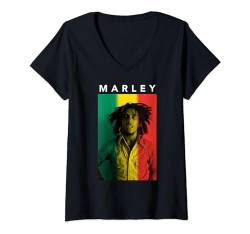 Bob Marley Official Rasta Fade Legend Photo T-Shirt mit V-Ausschnitt von Bob Marley