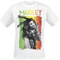 Bob Marley T-Shirt - Marley Live - S bis 3XL - für Männer - Größe 3XL - weiß  - Lizenziertes Merchandise! von Bob Marley