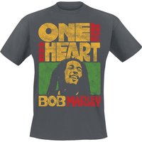 Bob Marley T-Shirt - One Love One Heart - S bis XXL - für Männer - Größe M - charcoal  - Lizenziertes Merchandise! von Bob Marley