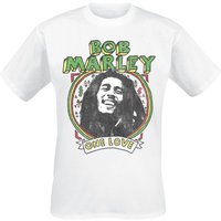 Bob Marley T-Shirt - One Love Paint - S bis 3XL - für Männer - Größe M - weiß  - Lizenziertes Merchandise! von Bob Marley