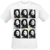 Bob Marley T-Shirt - Photo Collage - S bis XXL - für Männer - Größe S - weiß  - Lizenziertes Merchandise! von Bob Marley