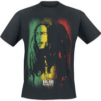 Bob Marley T-Shirt - Stare Paint Stripe - 3XL bis 4XL - für Männer - Größe 3XL - schwarz  - Lizenziertes Merchandise! von Bob Marley
