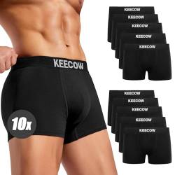 Boxershorts Herren,Unterhosen Männer Unterwäsche Retroshorts Baumwolle Atmungsaktive 10er Pack (10x Schwarz, 3XL) von Bobelle