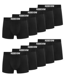 Boxershorts Herren 10er Pack, Unterhosen Männer Unterwäsche Retroshorts Baumwolle Atmungsaktive (DE/NL/SE/PL, Alphanumerisch, L, Regular, Regular, Schwarz) von Bobelle