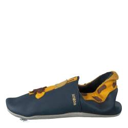 Bobux | Krabbelschuhe Baby viele Verschiedene Designs | Baby Schuhe | Lederpushen Baby | Lauflernschuhe | Giraffe Blau | 3-9 Monate von Bobux