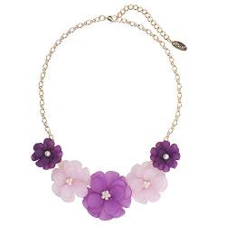 Bocar Elegant Chunky Flower Anhänger Halskette für Frauen (NK-10244-purple) von Bocar