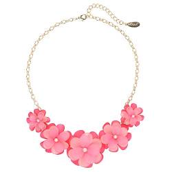 Bocar Fashion Acryl Anhänger Kragen Blume Statement Choker Halskette für Frauen (NK-10241-pink) von Bocar