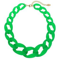 Bocar Fashion Statement Chunky Acrylfarbe Perlen Choker Net Chain Halskette für Frauen Geschenke (NK-10510-Green) von Bocar