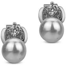 Boccadamo Caleida Damen-Ohrringe, elegant, Artikelnummer OR778, Perle Silber Zirkon von Boccadamo