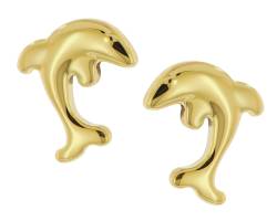 Boccia 05075-02 Kinder-Ohrringe Titan Ohrstecker Delfin Goldfarben von Boccia