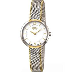 Boccia Damen Analog Quarz Uhr mit Edelstahl Armband 3266-06 von Boccia