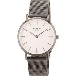Boccia Damen Analog Quarz Uhr mit Edelstahl Armband 3281-04 von Boccia