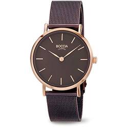 Boccia Damen Analog Quarz Uhr mit Edelstahl Armband 3281-05 von Boccia