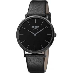 Boccia Damen Analog Quarz Uhr mit Leder Armband 3273-07 von Boccia