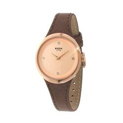 Boccia Damen Analog Quarz Uhr mit Leder Armband 3276-04 von Boccia