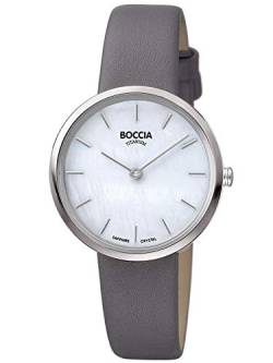 Boccia Damen Analog Quarz Uhr mit Leder Armband 3279-07 von Boccia