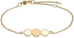 Boccia Damen Armband aus Titan in der Farbe Gold, antiallergen, 21cm, 03021-02 von Boccia