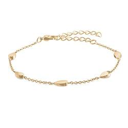 Boccia Damen Armband aus Titan in der Farbe Gold, antiallergen, 21cm, 03024-02 von Boccia