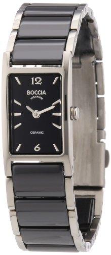Boccia Damen-Armbanduhr Ceramic Analog Verschiedene Materialien 3201-02 von Boccia