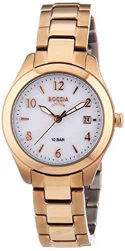Boccia Damen-Armbanduhr XS Analog Quarz Titan 3224-04 von Boccia