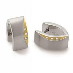 Boccia Damen-Creolen Ohrring Titan teilvergoldet Diamant (0.001 ct) weiß - 05002-04 von Boccia