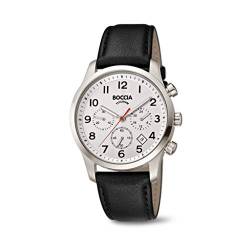 Boccia Herren Analog Quarz Uhr mit Leder Armband 404TT374901 von Boccia