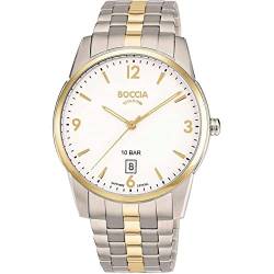 Boccia Herren Analog Quarz Uhr mit Titan Armband 3632-02 von Boccia