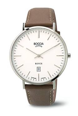 Boccia Herren-Armbanduhr Analog Quarz Leder 3589-01 von Boccia